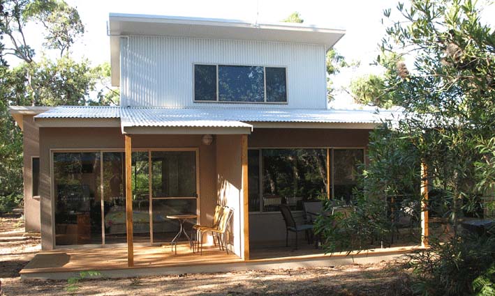 Outside of Lodge Apollo at Waterfront Retreat at Wattle Point, Gippsland Lakes Accommodation