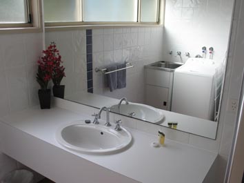 Lodge Dargo Bathroom at Waterfront Retreat at Wattle Point, Gippsland Lakes Accommodation