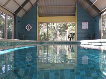 Indoor Heated Pool at Waterfront Retreat at Wattle Point, Gippsland Lakes Accommodation
